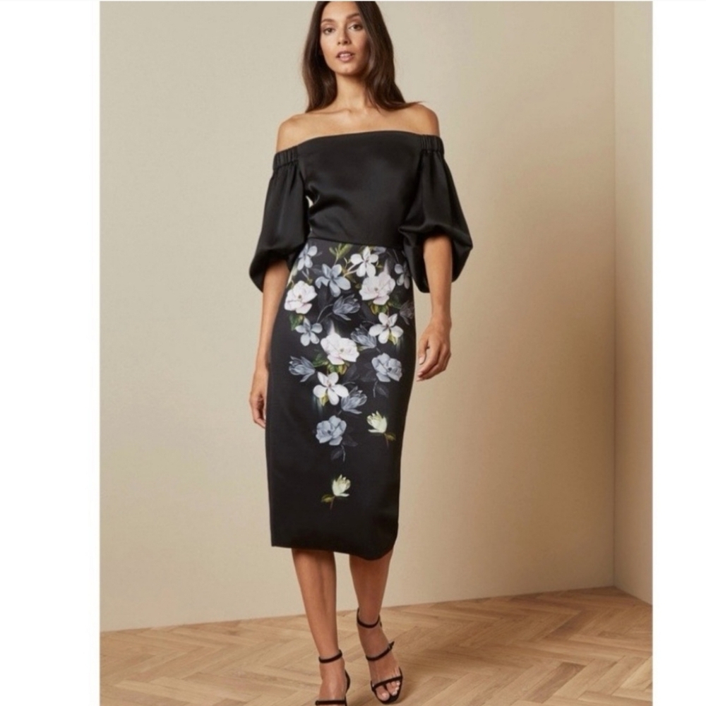 Ted Baker Adalli Opal Off-the-Shoulder Floral Printed Dress